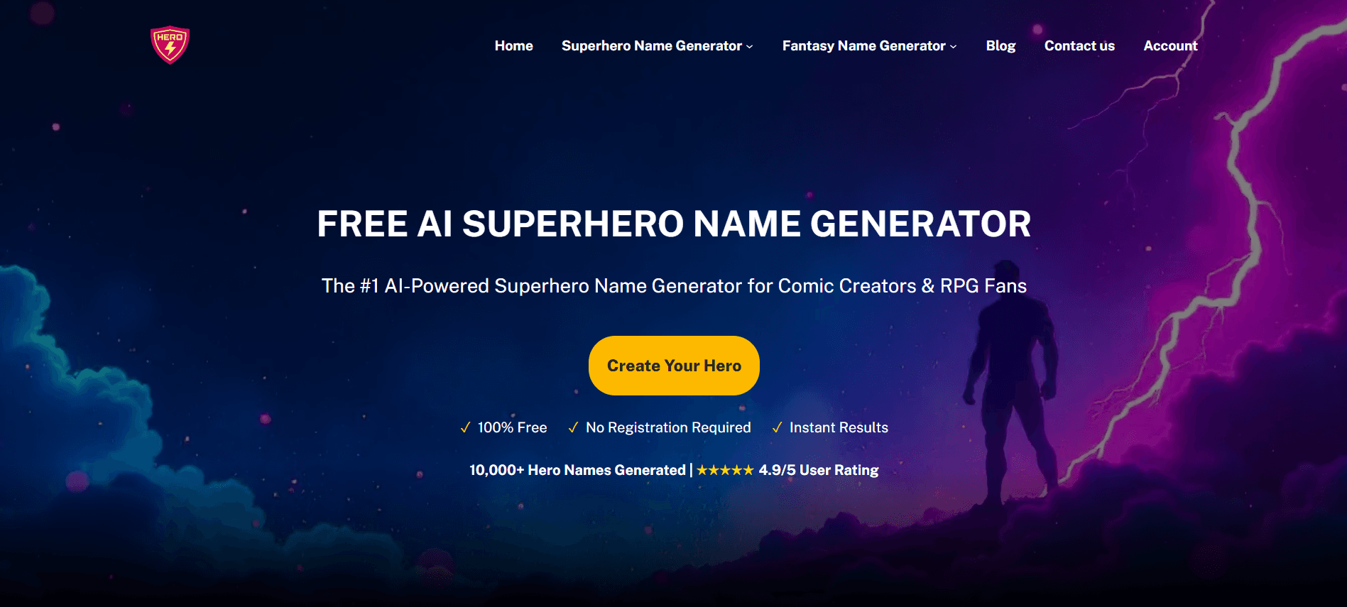 AI Superhero Name Generator